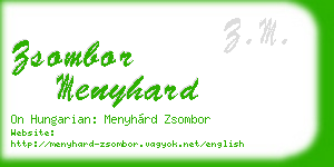 zsombor menyhard business card